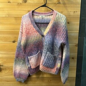 BB Dakota Steve Madden multicolored bell sleeve cardigan